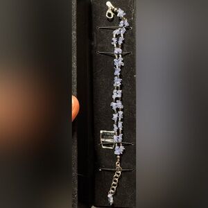 Vintage Doug Paulus (DP) Double Strand Tanzanite Bracelet, Lobster Claw Clasp